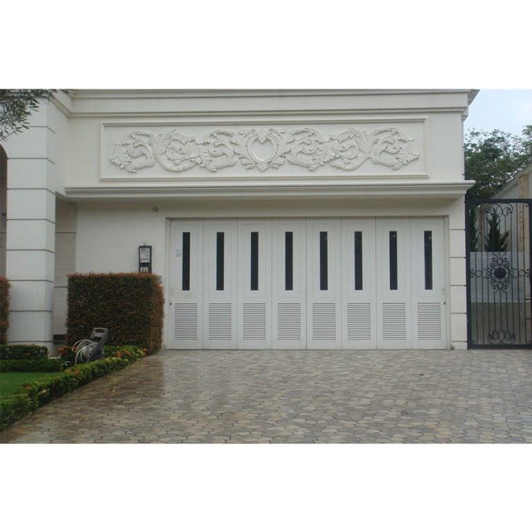 Minimalis Panel Kaca - Pure White 2-pintu-besi-lipat