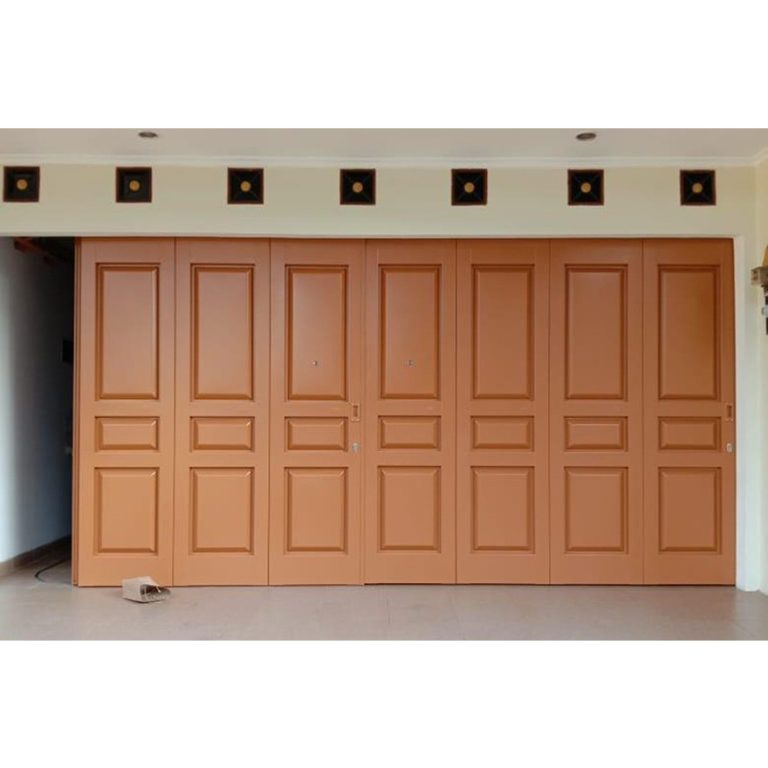 Panel Panjang -Coklat Orange-pintu-besi-lipat