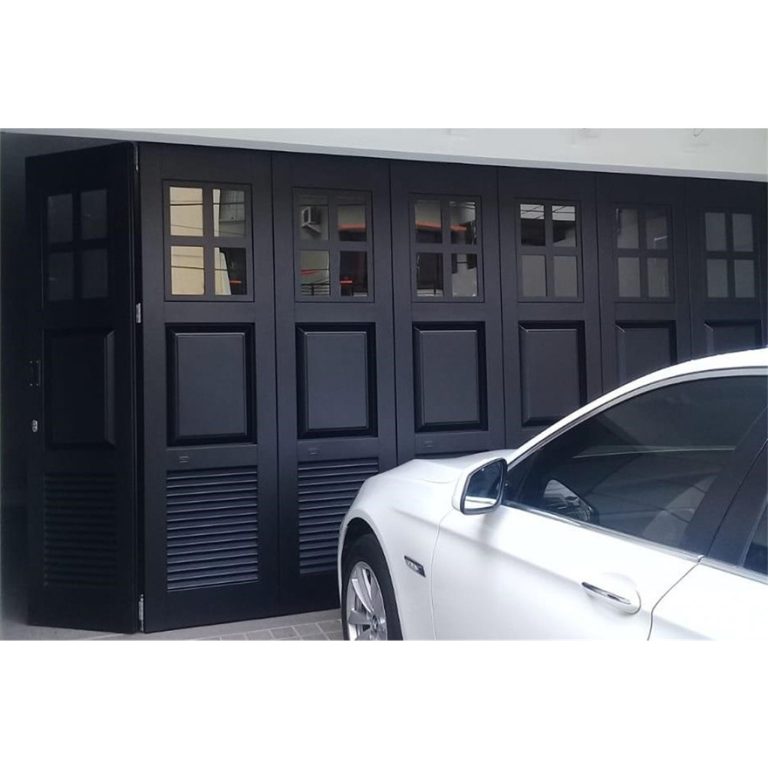 W380D4 - Hitam 2-pintu-besi-lipat